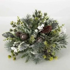 Clearance Pine & Berry Jingle Bell Christmas Arrangement Christmas Arrangements & Garland