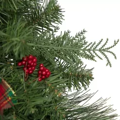 Sale Pine and Berries Ribbon Wreath Christmas Wreaths