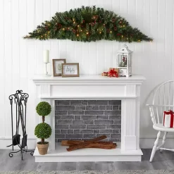 Online Pine and Berry LED Swag Christmas Wreaths