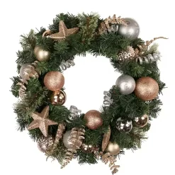 New Pine and Star Ornaments Wreath Christmas Wreaths
