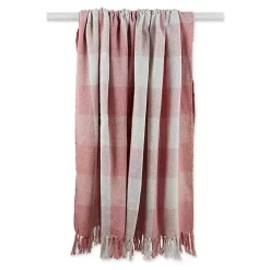 Best Pink and White Buffalo Check Throw Blankets & Throws