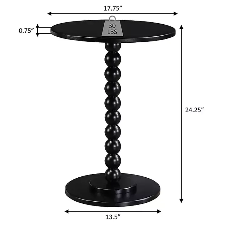 Kirklands Home Accent & End Tables|Beaded Spindle Accent Table Pink