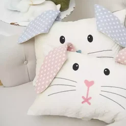 Discount Pink Bunny Face Pillow Easter Decorations