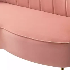 Kirklands Home Sofas & Loveseats|Donata Velvet Tufted Loveseat Pink