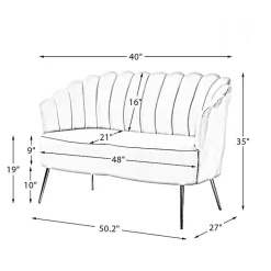 Kirklands Home Sofas & Loveseats|Donata Velvet Tufted Loveseat Pink