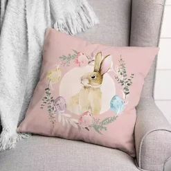 Discount Easter Bunny Wreath Pillow Easter Decorations