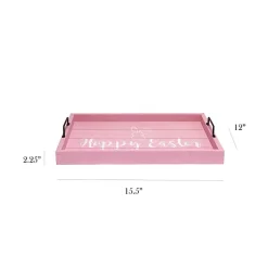 Online Hoppy Easter Wood Tray Easter Decorations