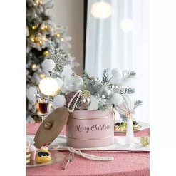 Sale Iron Merry Christmas Lidded Baskets, Set of 2 Christmas Decorations