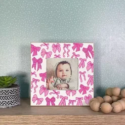 Discount Pink Preppy Bows Picture Frame Picture Frames