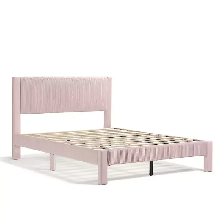 Kirklands Home Beds & Headboards|Upholstered Dalia Queen Platform Bed Pink
