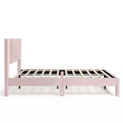 Kirklands Home Beds & Headboards|Upholstered Dalia Queen Platform Bed Pink