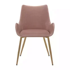 Kirklands Home Dining Chairs|Velvet Avery Dining Chair Pink