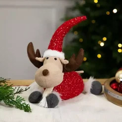 Outlet Plush Laying Moose Decoration Christmas Decorations