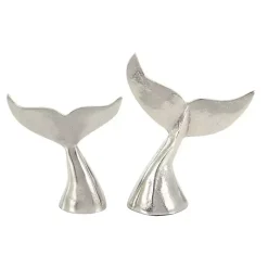 Best Polished Whale Fin 2-pc. Figurine Set Statues & Figurines
