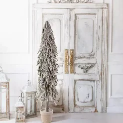 Hot Potted Soft Touch Snowy Norfolk Pine Tree, 60 in. Christmas Arrangements & Garland