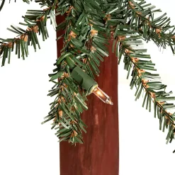 Hot Pre-Lit Assorted Alpine Christmas Trees, Set of 3 Christmas Trees