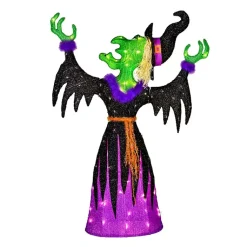Outlet Pre-Lit Cackling Witch Outdoor Decoration Halloween