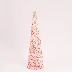 Online Pre-Lit Candy Cane Pom Pom Christmas Tree, 32 in. Outdoor Christmas Decorations