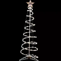 Clearance Pre-Lit Clear White Spiral Tree, 4 ft. Outdoor Christmas Decorations
