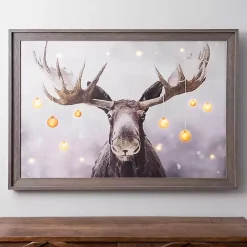 Sale Pre-Lit Elmer the Moose Framed Canvas Art Print Christmas Art & Wall Decor