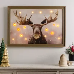 Sale Pre-Lit Elmer the Moose Framed Canvas Art Print Christmas Art & Wall Decor