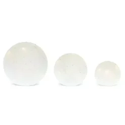 Outlet Pre-Lit Frosted Glass Globes, Set of 3 Christmas Decorations