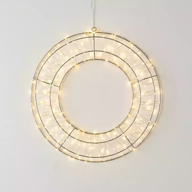 Online Pre-Lit Metallic Christmas Wreath Christmas Wreaths
