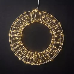 Online Pre-Lit Metallic Christmas Wreath Christmas Wreaths