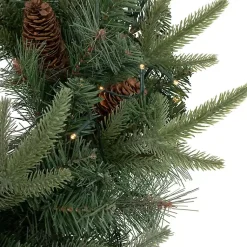 Hot Pre-Lit Mixed Pinecones Wreath Christmas Wreaths