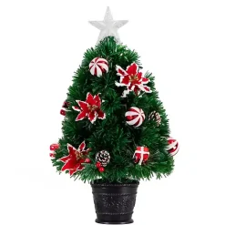 New Pre-Lit Poinsettia Christmas Tree Arrangement Christmas Arrangements & Garland