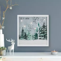 Pre-Lit Snowglobe Landscape Framed Art Print Christmas Art & Wall Decor
