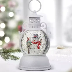 Outlet Pre-Lit Snowman and Cardinal Snow Globe Christmas Decorations
