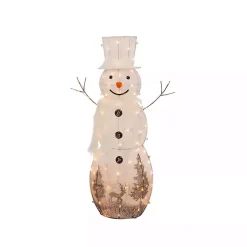 Online Pre-Lit White Reindeer Motif Christmas Snowman Outdoor Christmas Decorations