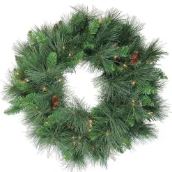 Best Pre-Lit White Valley Pine Wreath Wreaths