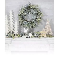 Outlet Pre-Lit Wood A-Frame Tree Christmas Decorations