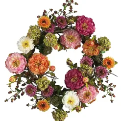 Sale Pretty Peony Garden Mix Wreath Wreaths