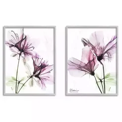 Kirklands Home Framed Art|Blooms Framed Canvas Art Prints, Set of 2 Purple