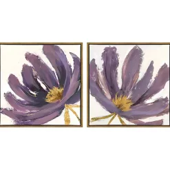 Kirklands Home Canvas Art|Pairs Framed Canvas Art Prints, Set of 2 Purple