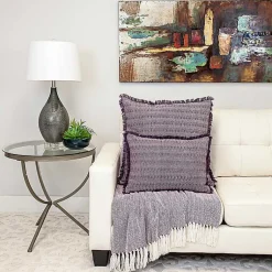 Best Woven Stripes Fringe Lumbar Pillow Pillows