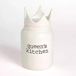 Kirklands Home Kitchen Storage|Queen's Kitchen Ceramic Canister White