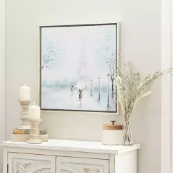 Kirklands Home Framed Art|Rainy Paris Blues Transitional Framed Wall Art