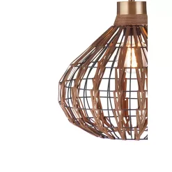 Kirklands Home Chandeliers & Pendant Lighting|Rattan Pepper Moon Pendant Light Brown