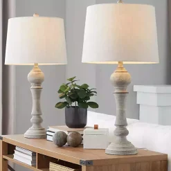 Kirklands Home Table Lamps|Reclaimed Wilton Table Lamps, Set of 2 Gray