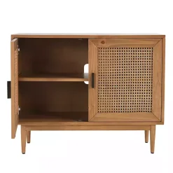 Kirklands Home Cabinets & Sideboards|Reclaimed Pine and Woven Cane Cabinet