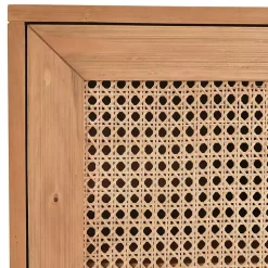 Kirklands Home Cabinets & Sideboards|Reclaimed Pine and Woven Cane Cabinet
