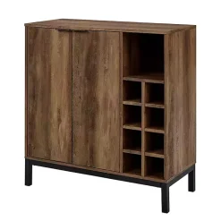 Kirklands Home Cabinets & Sideboards|Reclaimed Wood Industrial Bar Cabinet Brown