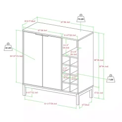 Kirklands Home Cabinets & Sideboards|Reclaimed Wood Industrial Bar Cabinet Brown
