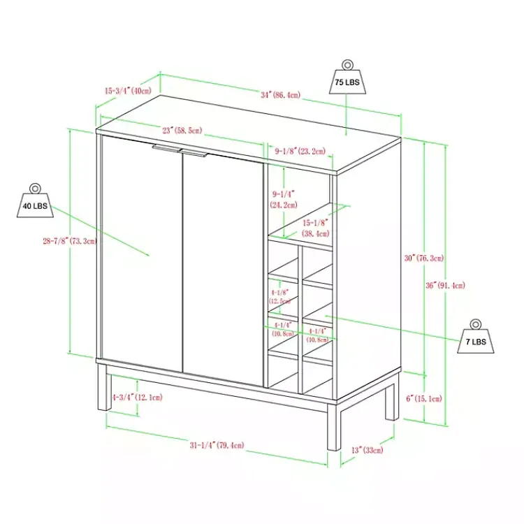 Kirklands Home Cabinets & Sideboards|Reclaimed Wood Industrial Bar Cabinet Brown