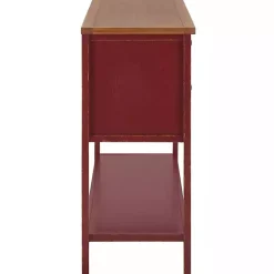 Kirklands Home Cabinets & Sideboards|& Oak 4-Drawer Charlotte Sideboard Red