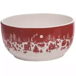 Red & White Toile Christmas Bowls, Set of 3 Christmas Dining & Entertaining